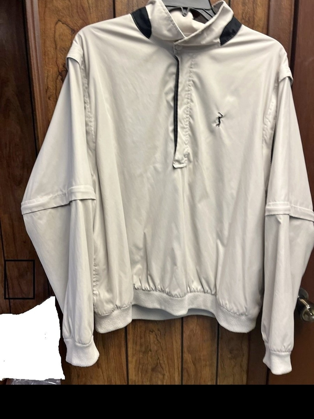 PGA Originals Men's Light Gray Pullover Jacket with Contrast Trim Xl